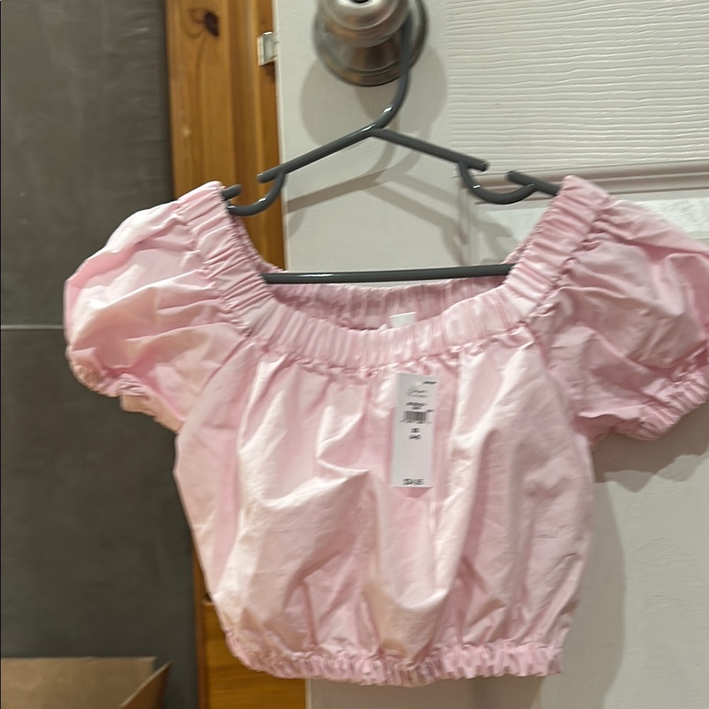 GAP Kids Pink Puff Sleeve Top